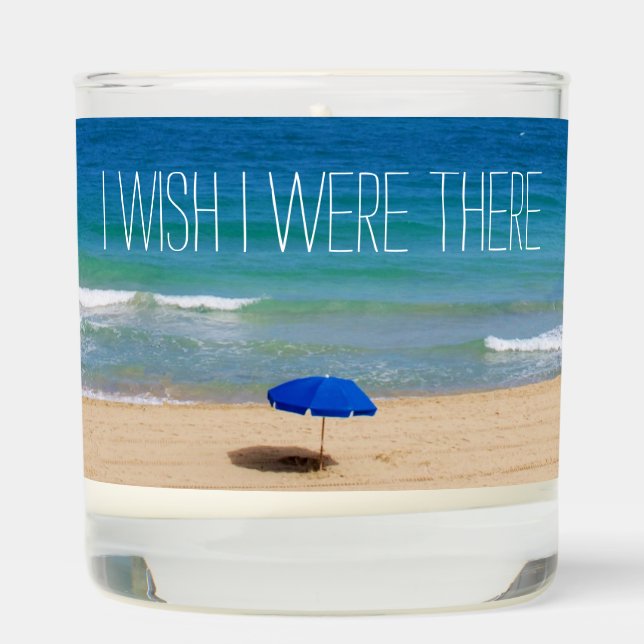 Wish I Were There - Blue Beach Umbrella Scented Candle (Right)