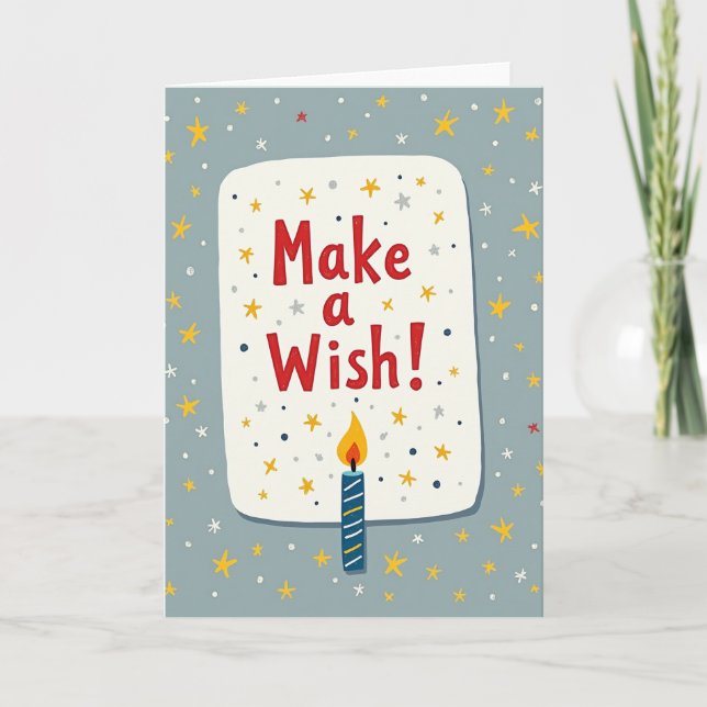 Wish Illustration Birthday Card (Front)