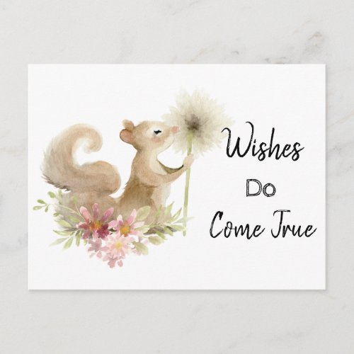  Wish Mouse Dandelion Pregnancy Announcement Postcard