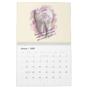 Wish or motto for each month. Dental Dentist gift Calendar
