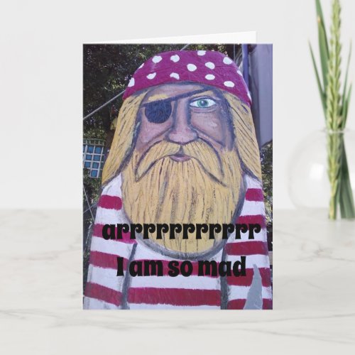 WISH THIIS WAS IN PERSON BIRTHDAY PIRATE HOLIDAY CARD