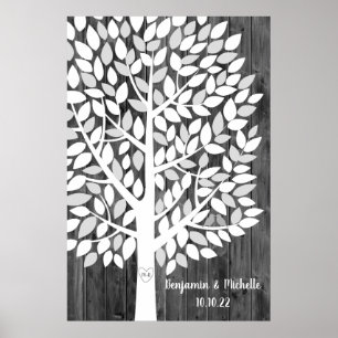 Wish Tree - 150 Leaf Guest Book Alternative Poster