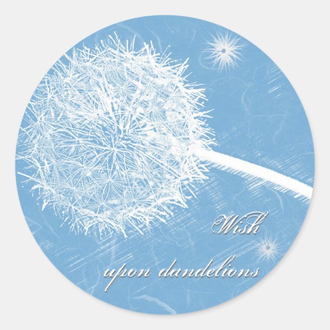 Wish upon a dandelion classic round sticker (Front)