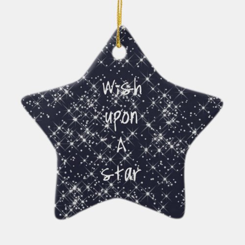 Wish Upon A Star Ceramic Ornament