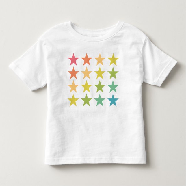 Wish Upon a Star - Colorful Rainbow Star T-Shirt (Front)