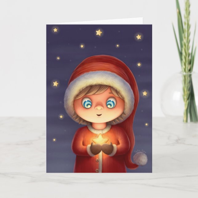 Wish Upon a Star Holiday Card (Front)