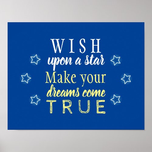Wish upon a star poster