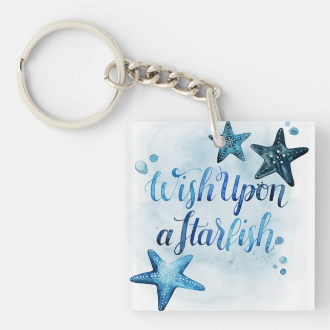 Wish Upon a Starfish Keychain (Front)