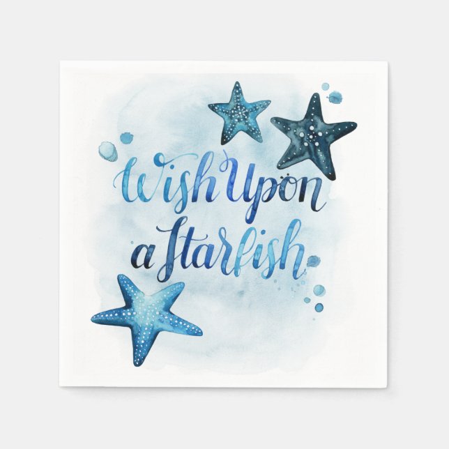 Wish Upon a Starfish Napkins (Front)