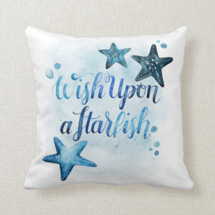 Wish Upon a Starfish Throw Pillow