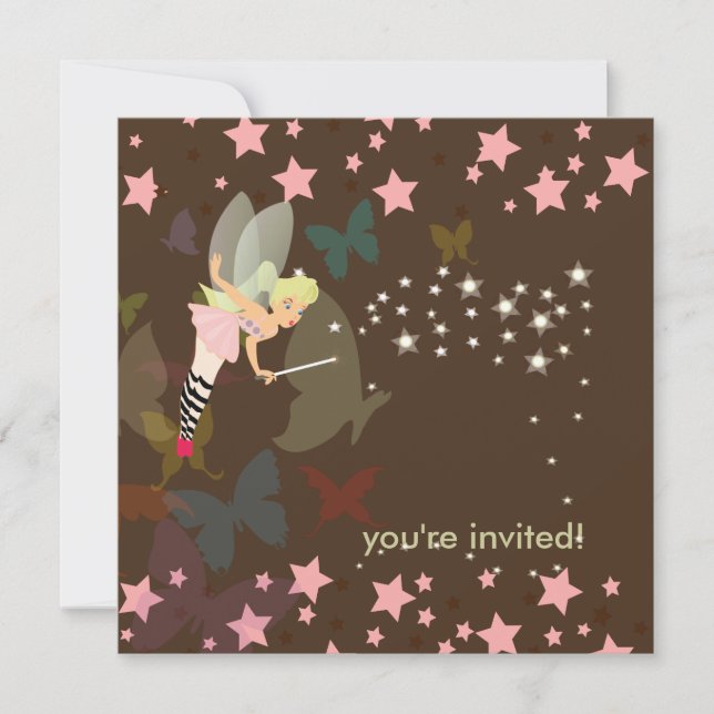 Wish Upon the stars!. Birthday Party Invitation (Front)