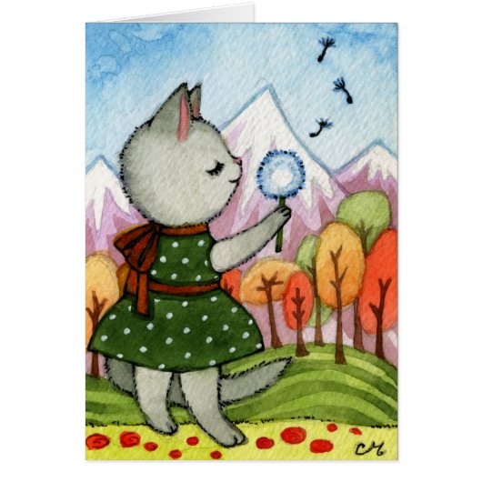 Wish - Whimsical Cat Art Cards (Front)