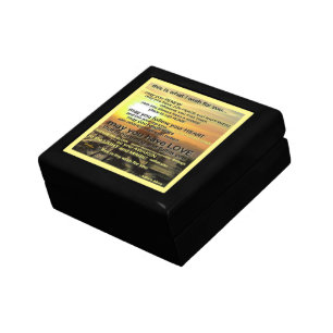 WISH Wooden Jewelry Keepsake Box