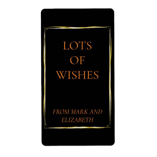 Wish you a happy and successful new year  label (Front)