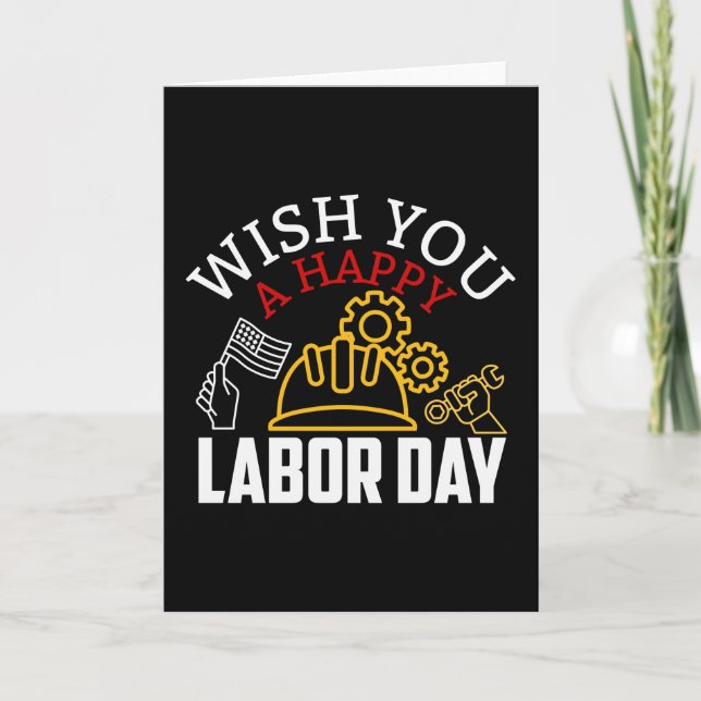 Wish You a Happy Labor Day Card (Front)