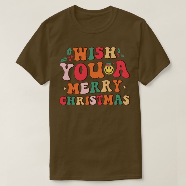 Wish You A Merry Christmas T-Shirt (Design Front)