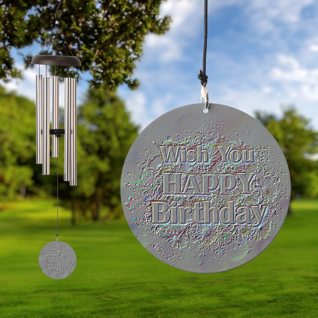 WISH YOU HAPPY BIRTHDAY WIND CHIME  (Outdoor)