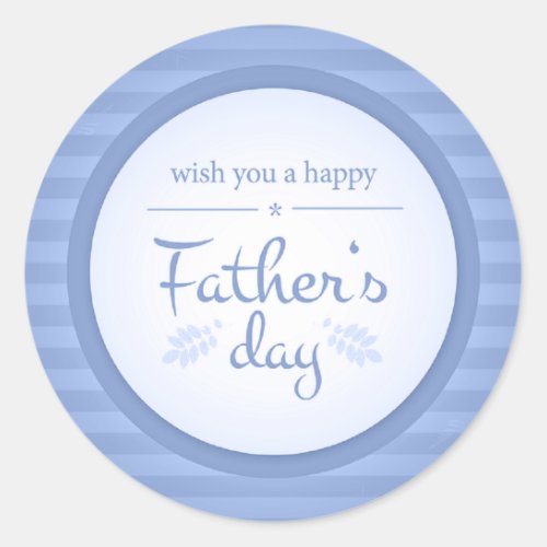 wish you happy fathers day classic round sticker