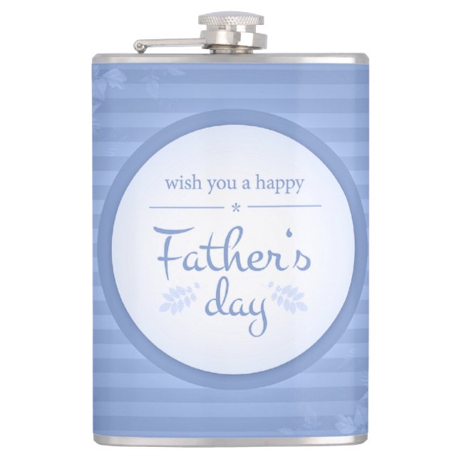 wish you happy fathers day flask (Front)