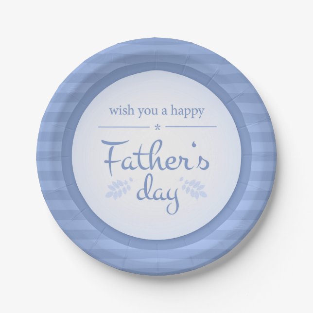 wish you happy fathers day paper plates (Front)