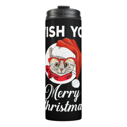 WISH YOU MERRY CHRISTMAS THERMAL TUMBLER