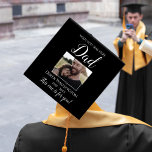 Wish You Was Here Dad | Photo Memorial Graduation Cap Topper<br><div class="desc">In memory of hat topper, for your loved one who has passed away. The hat topper features a photo of them and the template text reads 'WISH YOU WAS HERE DAD, THEIR NAME, DATES AND THIS ONE IS FOR YOU!' All the font styles, sizes and colors can be changed by...</div>