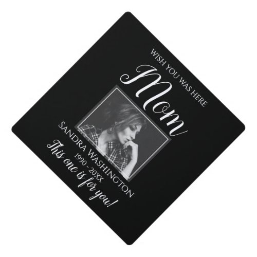 Wish You was Here | Photo Memorial Graduation Cap Topper Wish You was Here Photo Memorial Graduation Cap Topper