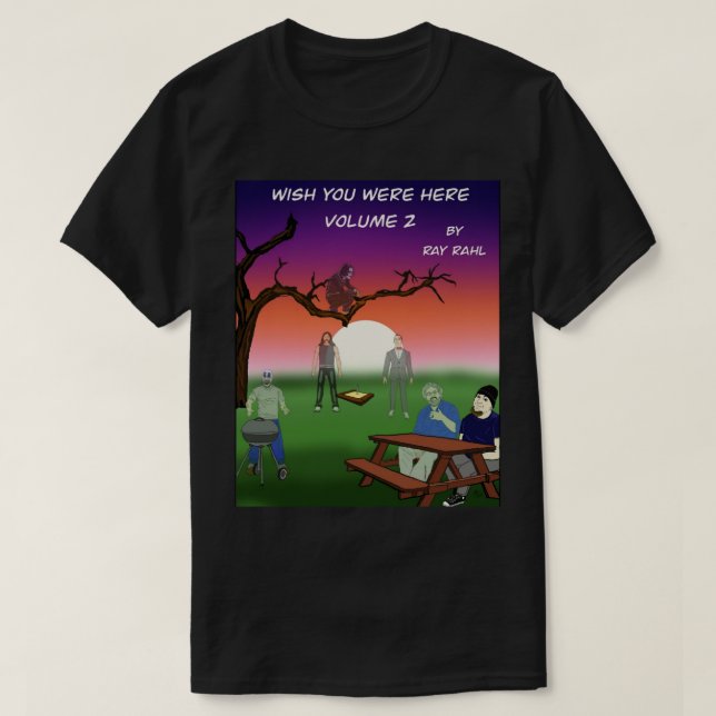 Wish You Were 2 Here Dark T-Shirt (Design Front)