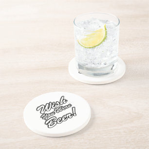 Wish You Were Beer! Sandstone Coaster
