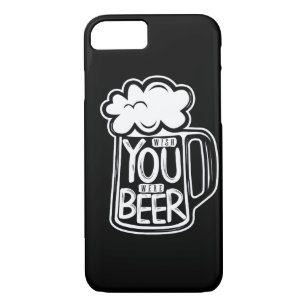 Wish You Were Beer Typography iPhone 8/7 Case