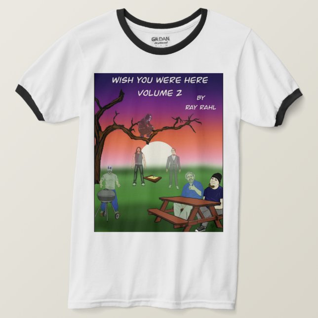 Wish You Were Here 2 Ringer T-Shirt (Design Front)