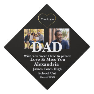 Wish You Were Here Dad Graduation Cap Topper