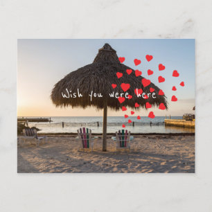 Wish you were here holiday postcard