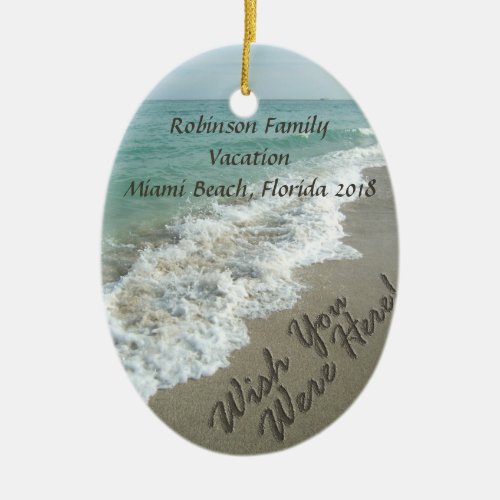 Wish You Were Here Ocean Surf Ornament
