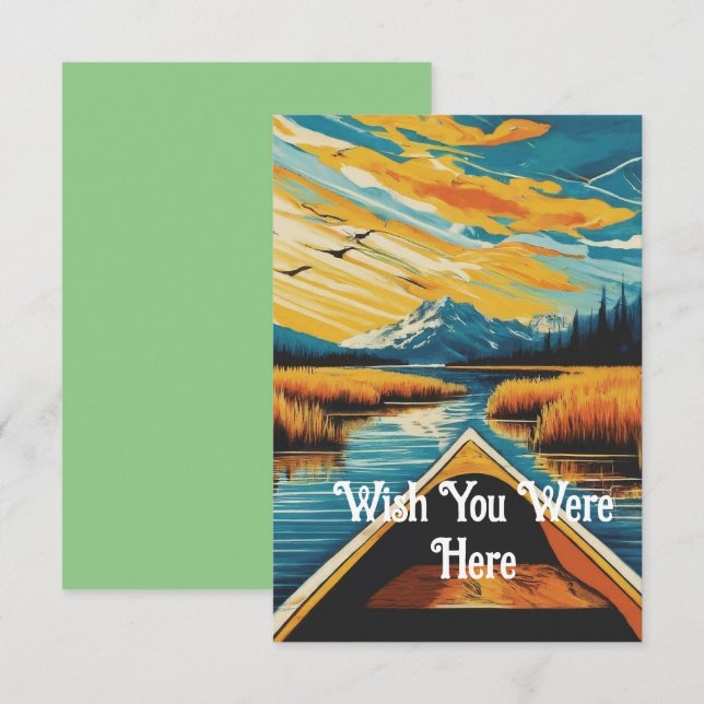 Wish You Were Here Personalize Your Text Thank You Card (Front/Back)