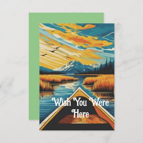 Wish You Were Here Personalize Your Text Thank You Card
