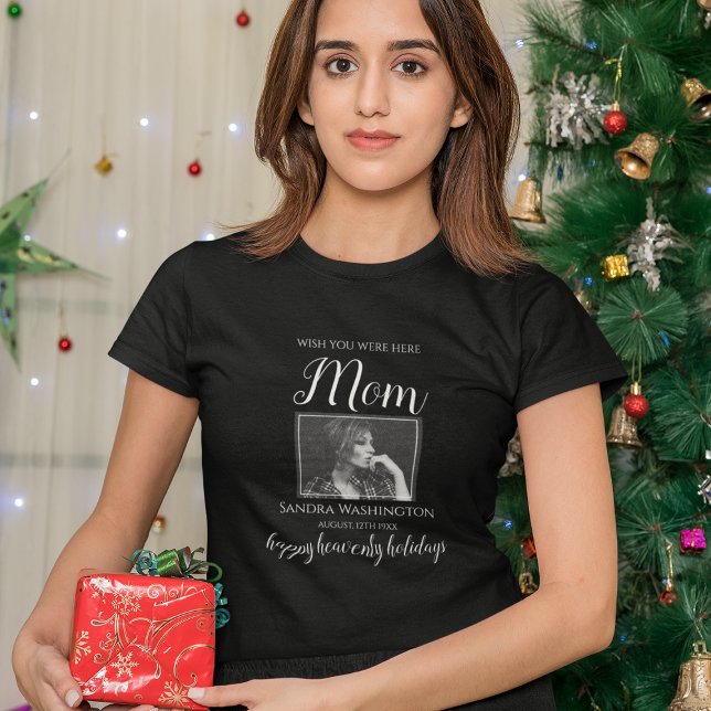 Wish You Were Here | Photo Holidays Memorial T-Shirt (Creator Uploaded)