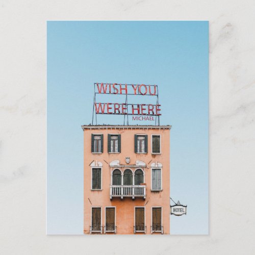 Wish you were here postcard