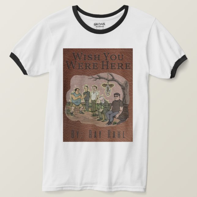 Wish You Were Here Ringer T-Shirt (Design Front)