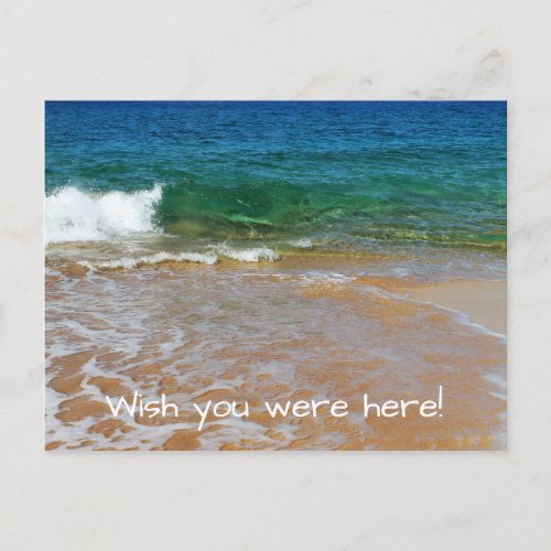 Wish You Were Here Sandy Beach Postcard