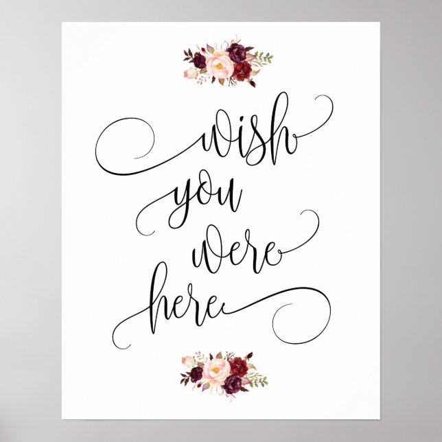 wish you were here wedding memorial table sign v2 (Front)