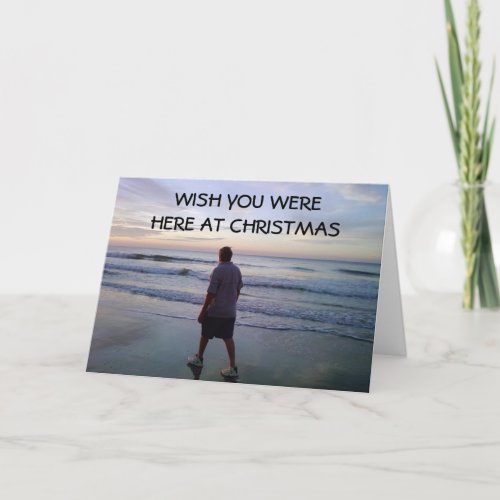 WISH YOU WEREHERE AT CHRISTMAS HOLIDAY CARD