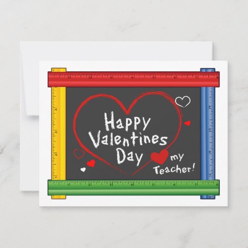 Wish your Teacher a Happy ValentinesDay Note Card