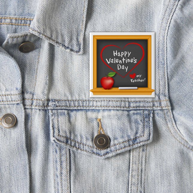 Wish your Teacher Happy Valentine's Day! Button (Wish your Teacher Happy Valentine's Day! Button!)