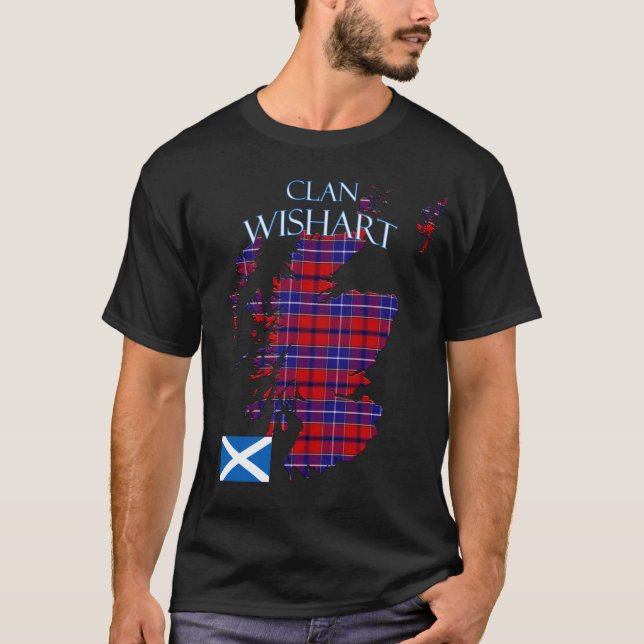 Wishart Scottish Clan Tartan Scotland T-Shirt (Front)