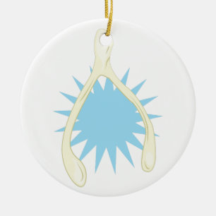 Wishbone Ceramic Ornament