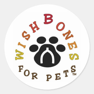 Wishbones for Pets Logo Classic Round Sticker