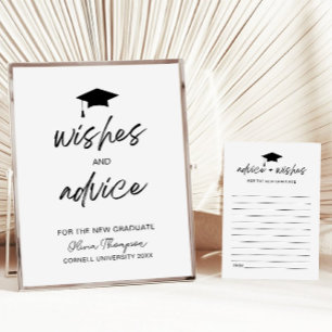 Wishes and Advice For Graduate Party Sign
