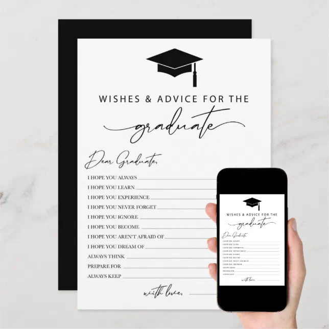 Wishes And Advice For The Graduate Card 