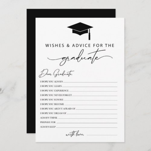 Wishes and Advice for the Graduate Card